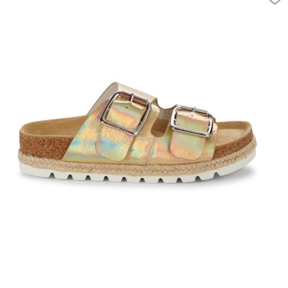 j/slides Shoes - J/SLIDES
Leighton rose gold Leather Slides size 7